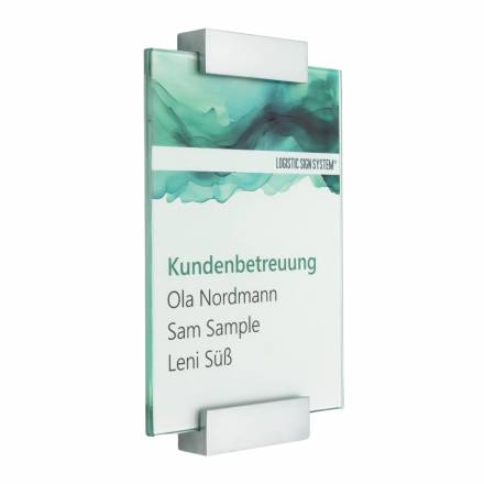 Tuerschild VITRUM A Glasschild, fuer Buero Din A5